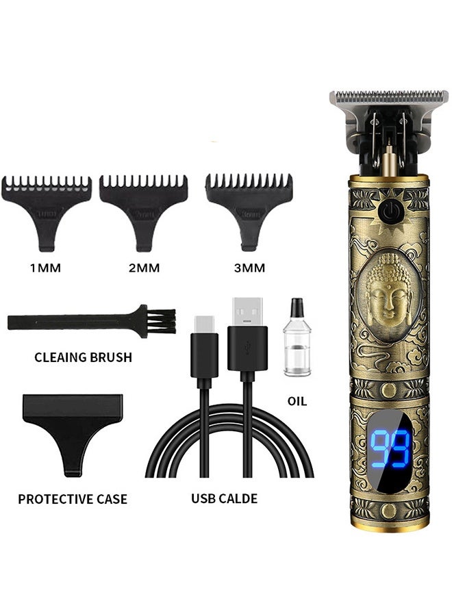 general Hair Trimmer for Men Professional, Men's Hair Clippers T Blade Clippers for Hair Cutting, Zero Gapped Beard Trimmer with LED Display for Gift, Barbers and Stylists - Image 1